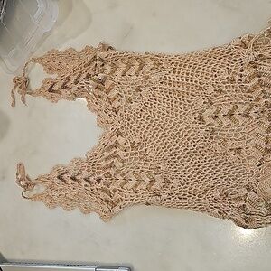 Crochet beaded festival top